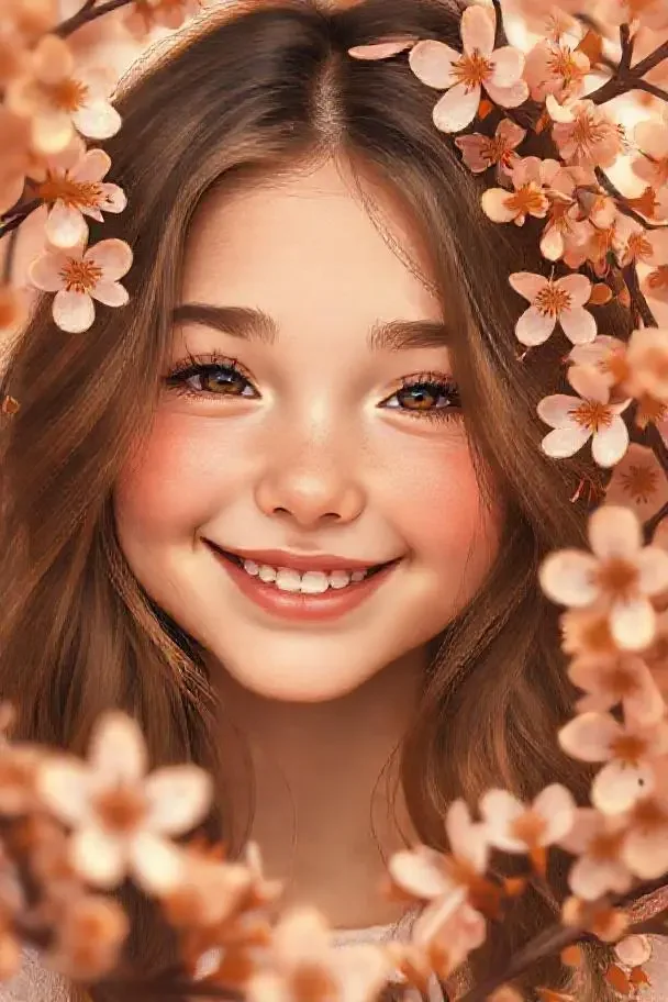 亚洲黄色电影《城南花开》剧照，焦糖色调花下少女特写